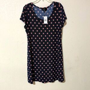 New Navy pattern short sleeve dress by Ronni Nicole - with tags, size XL